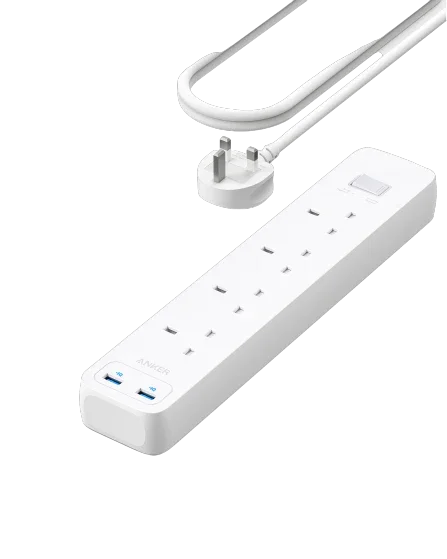 Anker 322 USB Power Strip 4 in 1 -White - Tashqila Anker 322 USB Power Strip 4 in 1 -White - Tashqila